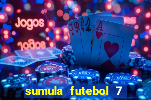 sumula futebol 7 society excel